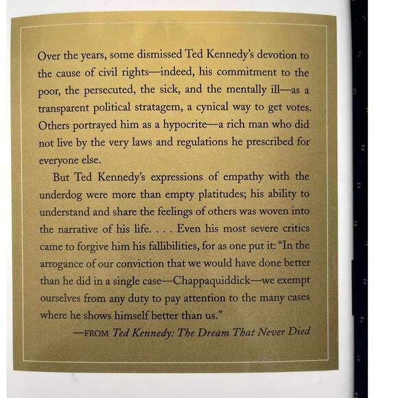 Ted Kennedy The Dream that Never Died Hardover Book by Edward Klein - Picture 3 of 3
